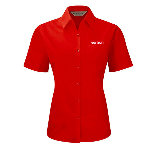 Verizon - Damen Poplin Kurzarm Hemd (VZ211S)